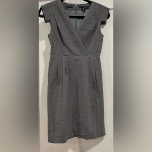 Banana Republic Carine grey virgin wool sheath dress